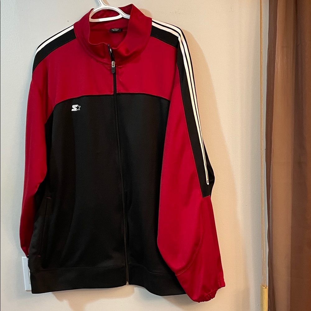 STARTER Red and Black Zip-Up Jacket